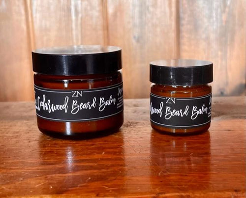 Natural beard balm for conditioning, softening, and light hold styling of beards